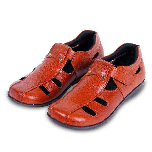 Style Meets Support : Men’s Diabetic Footwear (DDF G029) - Light Brown - Image 2