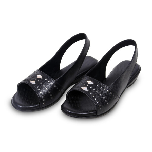 Step in Style: Designer Diabetic Footwear for Women (DDF LR001) - Black - Image 2