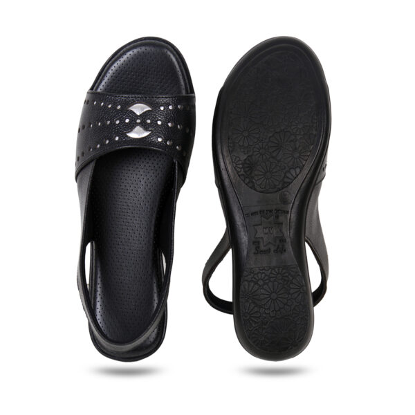 Step in Style: Designer Diabetic Footwear for Women (DDF LR001) - Black - Image 4