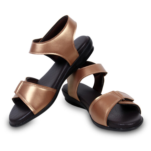 Step in Style: Designer Diabetic Footwear for Women (DDF LR002) - Golden