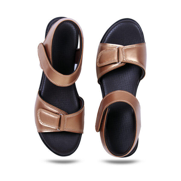 Step in Style: Designer Diabetic Footwear for Women (DDF LR002) - Golden - Image 3