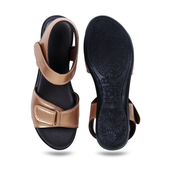 Step in Style: Designer Diabetic Footwear for Women (DDF LR002) - Golden - Image 4