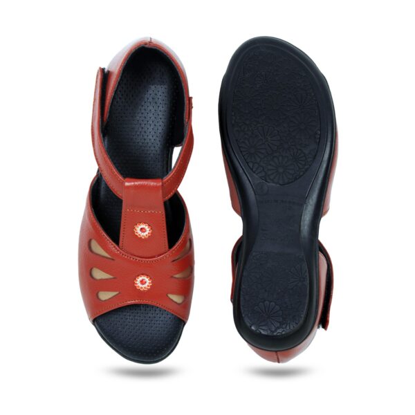 Step in Style: Designer Diabetic Footwear for Women (DDF LF001) - Brown - Image 4