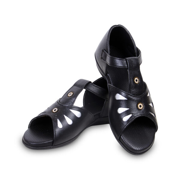 Step in Style: Designer Diabetic Footwear for Women (DDF LF001) - Black