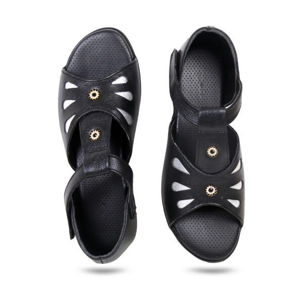 Step in Style: Designer Diabetic Footwear for Women (DDF LF001) - Black - Image 3