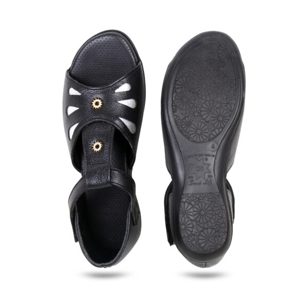 Step in Style: Designer Diabetic Footwear for Women (DDF LF001) - Black - Image 4