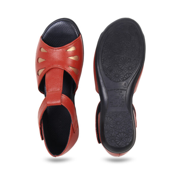 Step in Style: Designer Diabetic Footwear for Women (DDF LR003) - Brown - Image 4