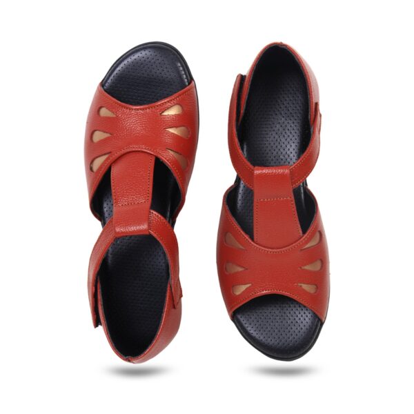 Step in Style: Designer Diabetic Footwear for Women (DDF LR003) - Brown - Image 3