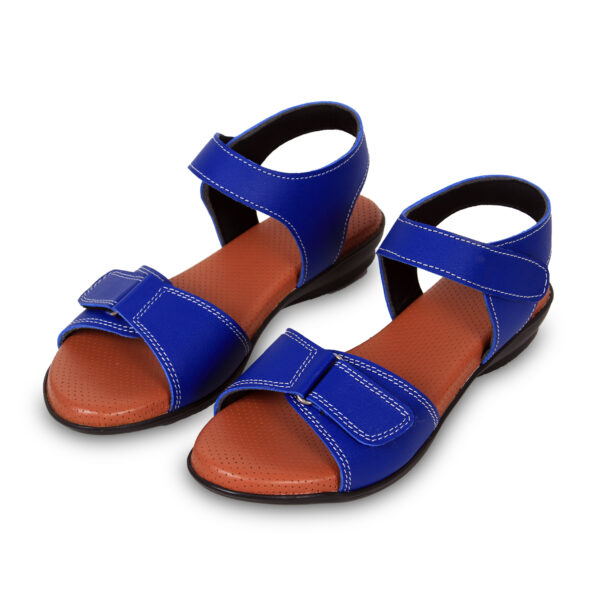Step in Style: Designer Diabetic Footwear for Women (DDF LR002) - Blue - Image 2