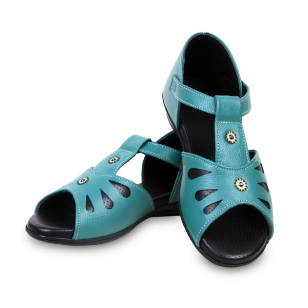 Step in Style: Designer Diabetic Footwear for Women (DDF LF001) - Green