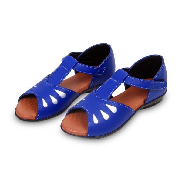 Step in Style: Designer Diabetic Footwear for Women (DDF LR003) - Blue - Image 2