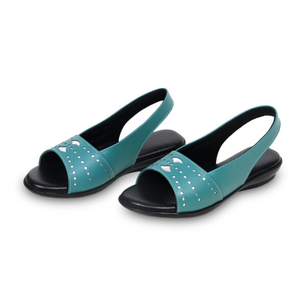 Step in Style: Designer Diabetic Footwear for Women (DDF LR001) - Green - Image 2