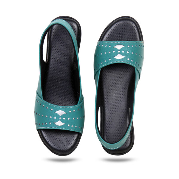 Step in Style: Designer Diabetic Footwear for Women (DDF LR001) - Green - Image 3