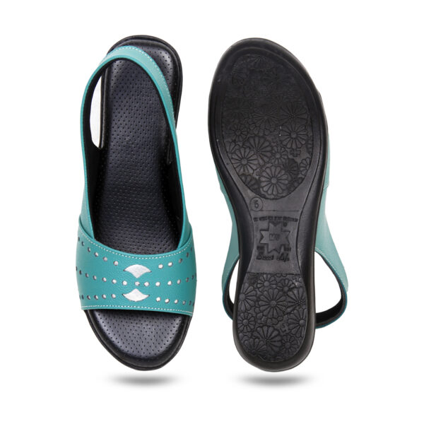 Step in Style: Designer Diabetic Footwear for Women (DDF LR001) - Green - Image 4