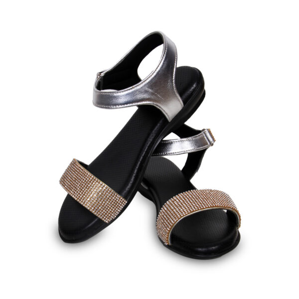 Step in Style: Designer Diabetic Footwear for Women (DDF LF002) - Silver