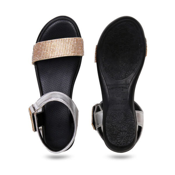 Step in Style: Designer Diabetic Footwear for Women (DDF LF002) - Silver - Image 4