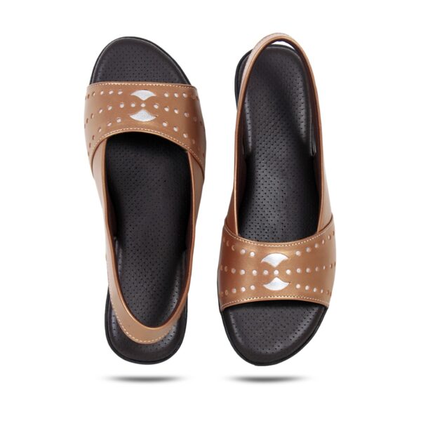Step in Style: Designer Diabetic Footwear for Women (DDF LR001) - Golden - Image 3