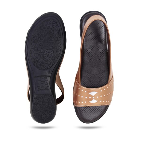 Step in Style: Designer Diabetic Footwear for Women (DDF LR001) - Golden - Image 4