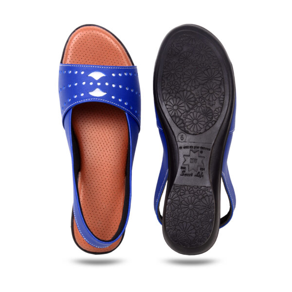 Step in Style: Designer Diabetic Footwear for Women (DDF LR001) - Blue - Image 4