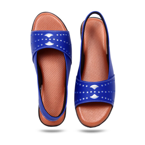Step in Style: Designer Diabetic Footwear for Women (DDF LR001) - Blue - Image 3