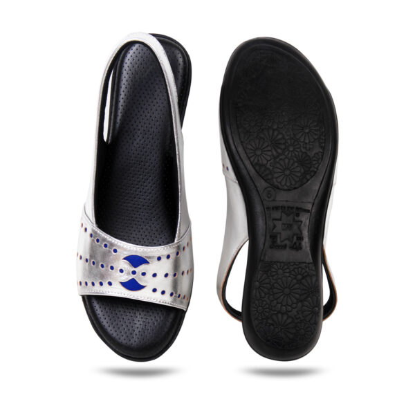 Step in Style: Designer Diabetic Footwear for Women (DDF LR001) - Silver - Image 4