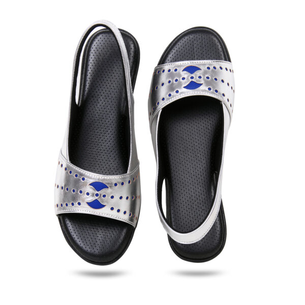 Step in Style: Designer Diabetic Footwear for Women (DDF LR001) - Silver - Image 3