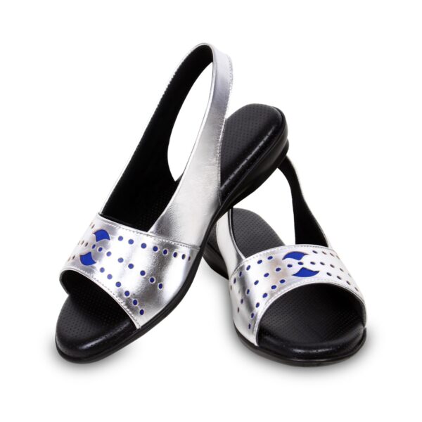 Step in Style: Designer Diabetic Footwear for Women (DDF LR001) - Silver
