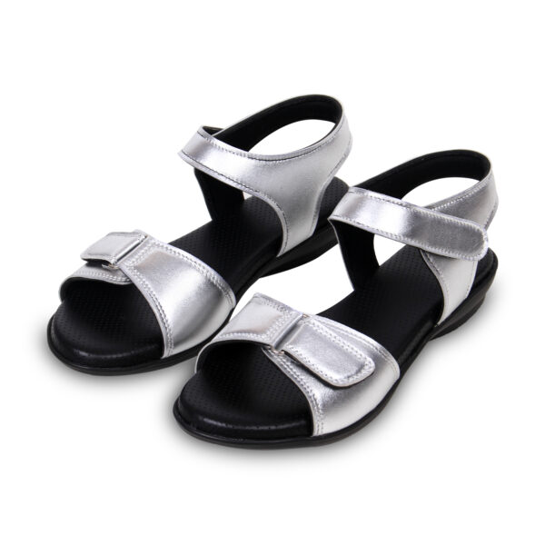 Step in Style: Designer Diabetic Footwear for Women (DDF LR002) - Silver - Image 2