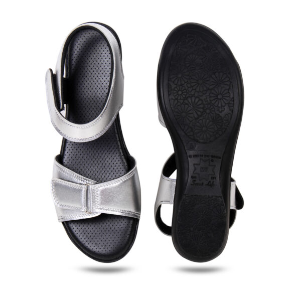 Step in Style: Designer Diabetic Footwear for Women (DDF LR002) - Silver - Image 4
