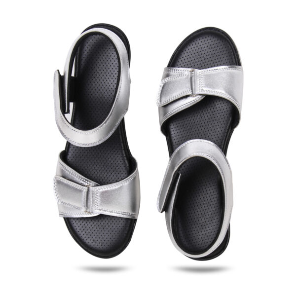 Step in Style: Designer Diabetic Footwear for Women (DDF LR002) - Silver - Image 3