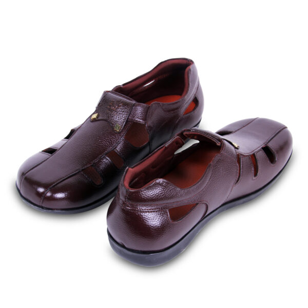 Style Meets Support : Men’s Diabetic Footwear (DDF G029) - Brown - Image 3