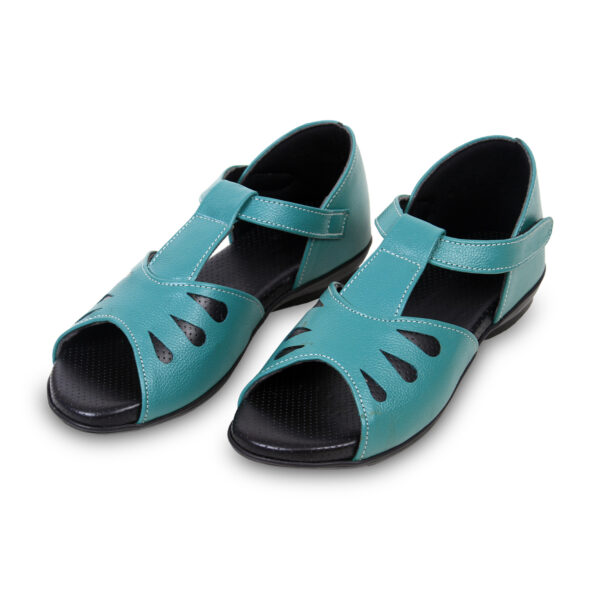 Step in Style: Designer Diabetic Footwear for Women (DDF LR003) - Green - Image 2