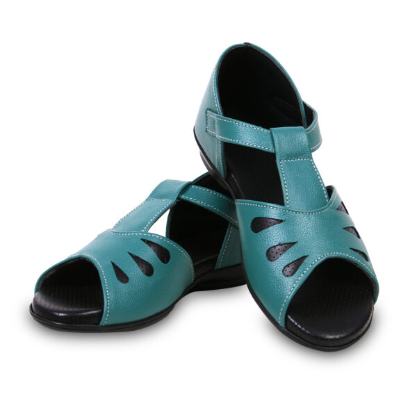 Step in Style: Designer Diabetic Footwear for Women (DDF LR003) - Green