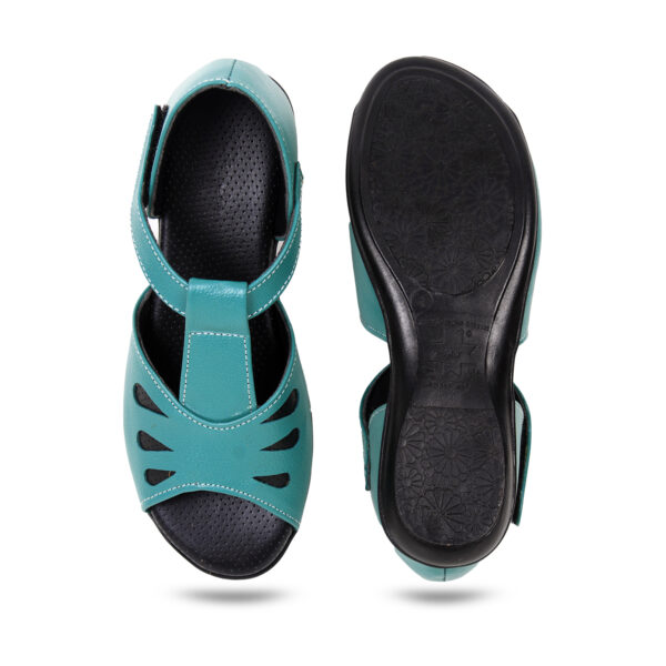 Step in Style: Designer Diabetic Footwear for Women (DDF LR003) - Green - Image 4