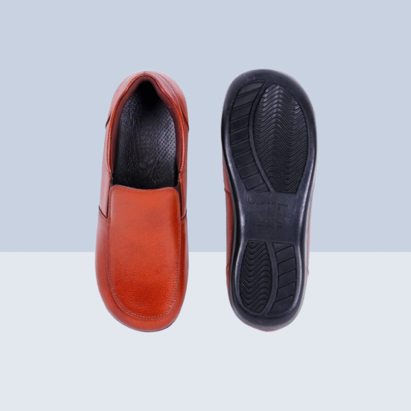 Precision Design: Men’s Specially Crafted Diabetic Cut Shoe- Tan Brown - Image 4