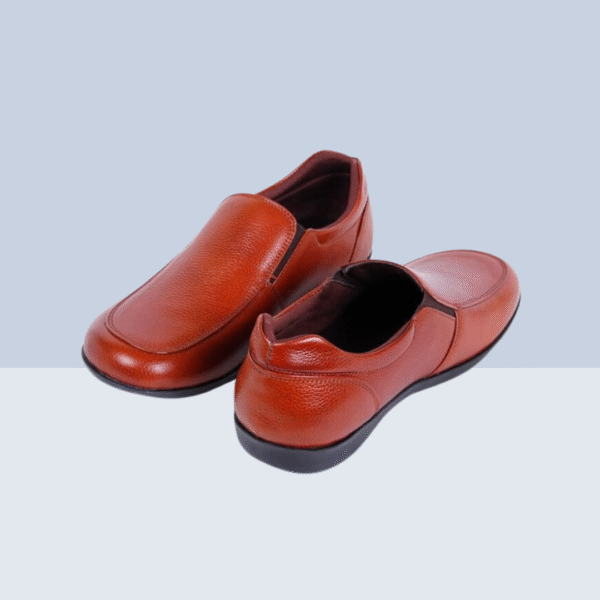 Precision Design: Men’s Specially Crafted Diabetic Cut Shoe- Tan Brown - Image 3