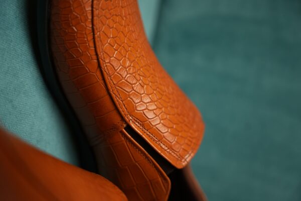 Designer Diabetic Shoe Crocodile Print - Tan - Image 4