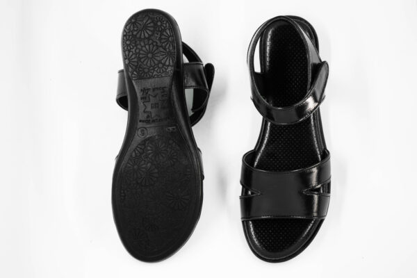 Step in Style: Designer Diabetic Footwear for Women (DDF LF003) - Black - Image 4