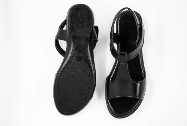Step in Style: Designer Diabetic Footwear for Women (DDF LF005) - Black - Image 4
