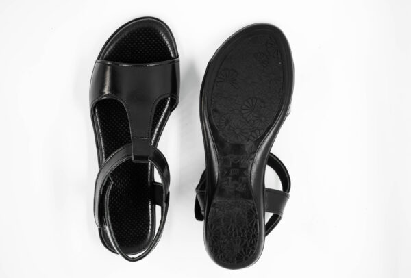Step in Style: Designer Diabetic Footwear for Women (DDF LF005) - Black - Image 3