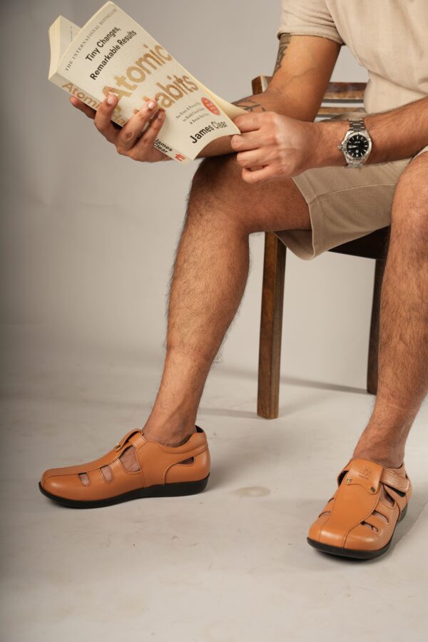 Style Meets Support : Men’s Diabetic Footwear (DDF G029) - Tan