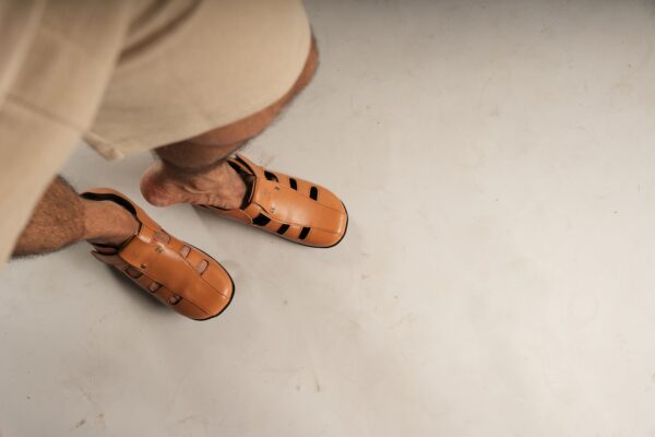 Style Meets Support : Men’s Diabetic Footwear (DDF G029) - Tan - Image 2