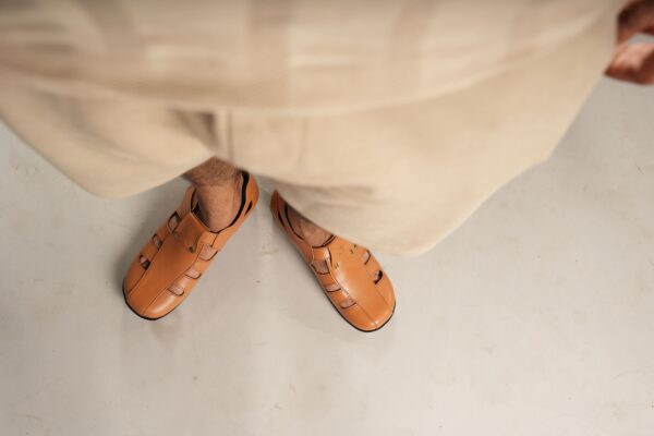 Style Meets Support : Men’s Diabetic Footwear (DDF G029) - Tan - Image 4