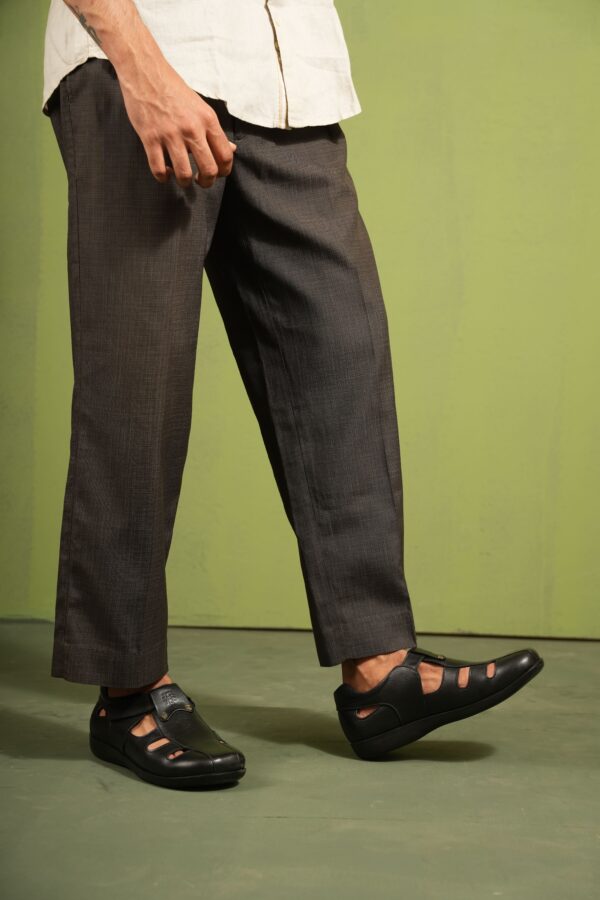 Style Meets Support : Men’s Diabetic Footwear (DDF G029) - Black - Image 3