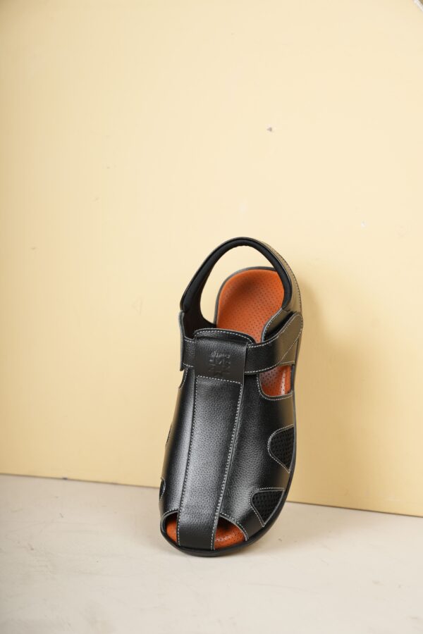 Style Meets Support: Men’s Diabetic Footwear (DDF G027)- Black - Image 4