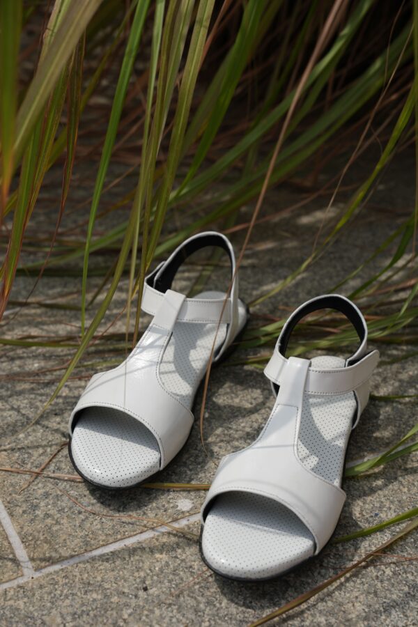 Step in Style: Designer Diabetic Footwear for Women (DDF LF005) - White - Image 3