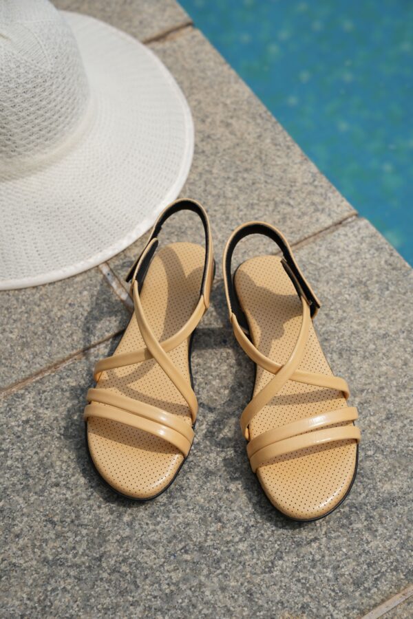 Step in Style: Designer Diabetic Footwear for Women (DDF LF004) - Tan