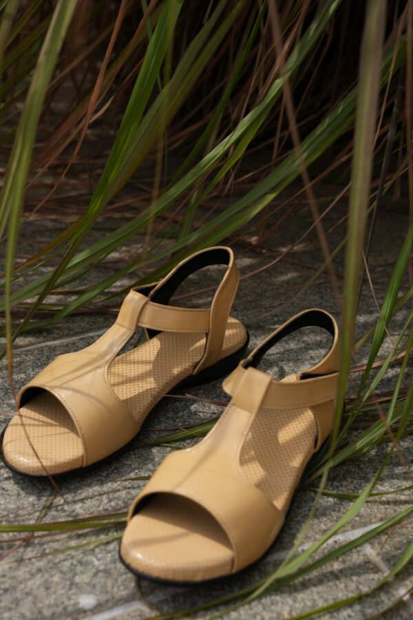 Step in Style: Designer Diabetic Footwear for Women (DDF LF005) - Tan - Image 4
