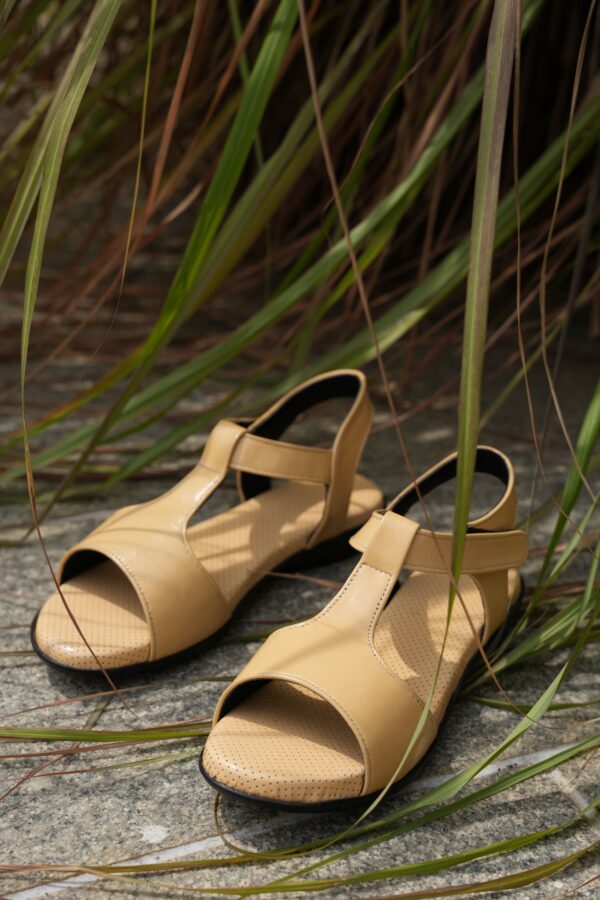 Step in Style: Designer Diabetic Footwear for Women (DDF LF005) - Tan