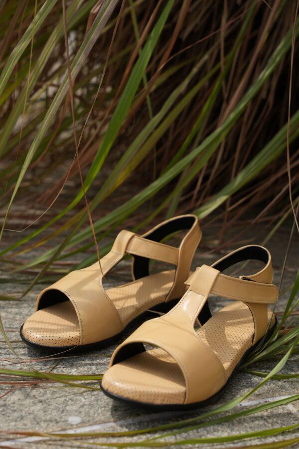Step in Style: Designer Diabetic Footwear for Women (DDF LF005) - Tan - Image 2